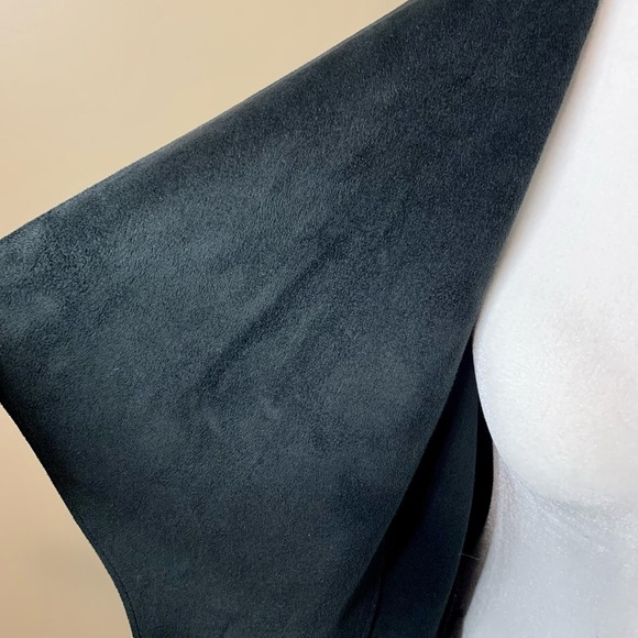 ALFANI Faux Leather and Suede Feel Waterfall Open Front Jacket - Picture 11 of 13